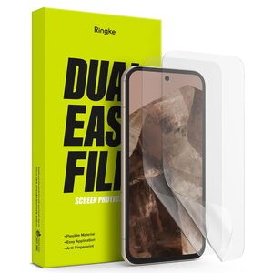 [Pachet 2x] Folie Google Pixel 8a Ringke Dual Easy Film Full Coverage, transparenta