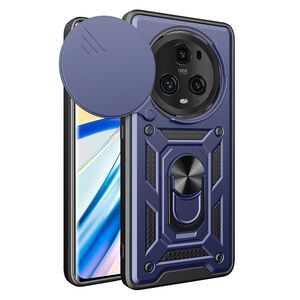 Husa pentru Honor Magic 5 Pro cu inel Armor Kickstand cu protectie camera - blue