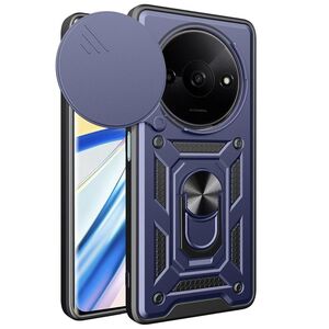 Husa pentru Xiaomi Redmi A3 Ring Armor Kickstand Tough Rugged Cover cu protectie camera - blue