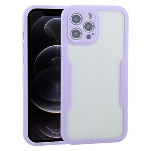 Pachet 360: Husa cu folie integrata pentru iPhone 12 Pro Cover360 fata spate - mov / transparent