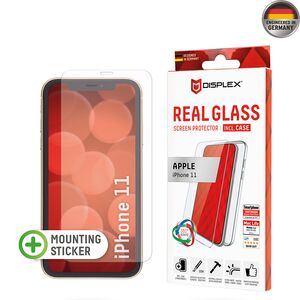 [Folie sticla + husa] premium iPhone 11 Displex Real Glass 10H cu aplicator, transparenta