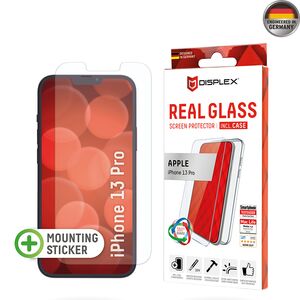 [Folie sticla + husa] premium iPhone 13 Pro Displex Real Glass 10H cu aplicator, transparenta