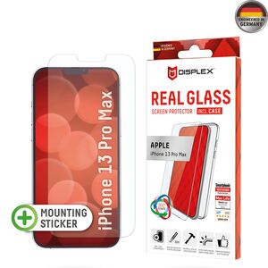 [Folie sticla + husa] premium iPhone 13 Pro Max Displex Real Glass 10H cu aplicator, transparenta