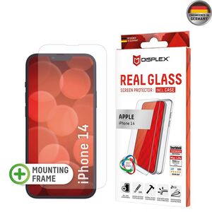 [Folie sticla + husa] premium iPhone 14 Displex Real Glass 10H cu aplicator, transparenta