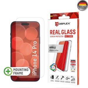 [Folie sticla + husa] premium iPhone 14 Pro Displex Real Glass 10H cu aplicator, transparenta