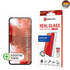 [Folie sticla + husa] premium Samsung Galaxy S23 Plus Displex Real Glass 10H cu aplicator, transparenta