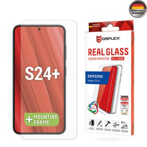 [Folie sticla + husa] premium Samsung Galaxy S24 Plus Displex Real Glass 10H cu aplicator, transparenta