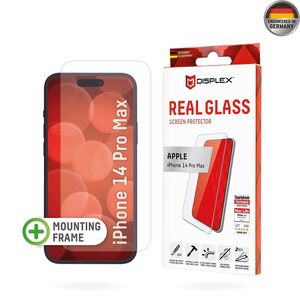 Folie sticla premium iPhone 14 Pro Max Displex Real Glass 2D cu aplicator, transparenta