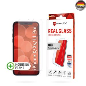 Folie sticla premium iPhone X Displex Real Glass 2D, transparenta