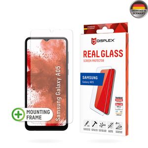 Folie sticla premium Samsung Galaxy A05 Displex Real Glass 2D cu aplicator, transparenta