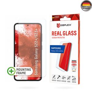 Folie sticla premium Samsung Galaxy S23 Plus / S22 Plus 5G Displex Real Glass 2D cu aplicator, transparenta