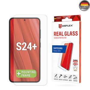 Folie sticla premium Samsung Galaxy S24 Plus Displex Real Glass 2D cu aplicator, transparenta