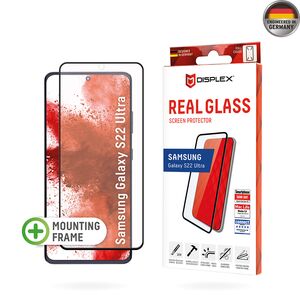 Folie sticla premium Samsung Galaxy S22 Ultra 5G Displex Real Glass 3D 10H cu aplicator, transparenta