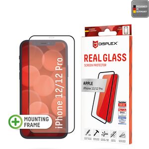 Folie sticla premium iPhone 12 / 12 Pro Displex Real Glass Full Cover, negru