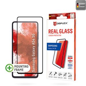 Folie sticla premium Samsung Galaxy A54 Displex Real Glass Full Cover 10H cu aplicator, negru