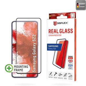 Folie sticla premium Samsung Galaxy S22 5G Displex Real Glass Full Cover 10H cu aplicator, negru