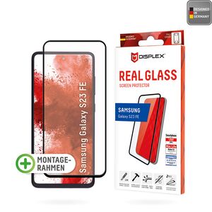 Folie sticla premium Samsung Galaxy S23 FE Displex Real Glass Full Cover 10H cu aplicator, negru