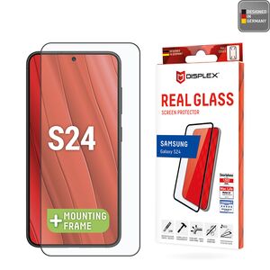 Folie sticla premium Samsung Galaxy S24 Displex Real Glass Full Cover 10H cu aplicator, negru