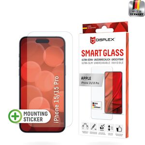 Folie premium iPhone 15 / iPhone 15 Pro Displex Smart Glass 9H, transparenta