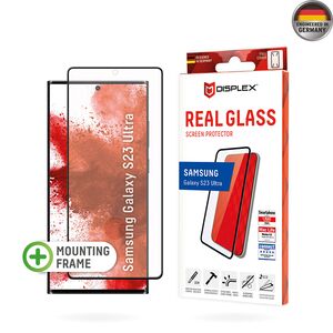 Folie sticla premium Samsung Galaxy S23 Ultra Displex Real Glass 3D 10H cu aplicator, transparenta