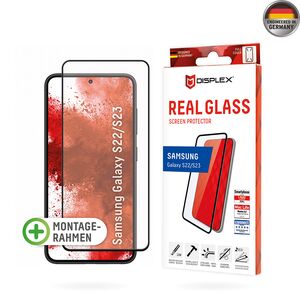 Folie sticla premium Samsung Galaxy S22 5G / S23 Displex Real Glass Full Cover 10H cu aplicator, negru