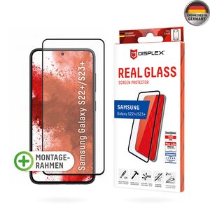 Folie sticla premium Samsung Galaxy S22 Plus 5G / S23 Plus Displex Real Glass Full Cover 10H cu aplicator, negru