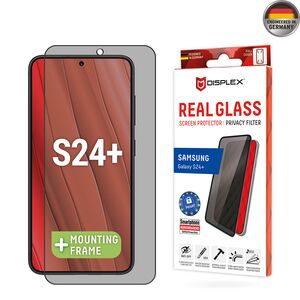 Folie sticla premium Samsung Galaxy S24 Plus Displex Real Glass Privacy Full Cover 10H cu aplicator, negru