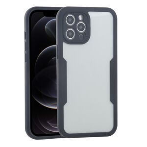 Pachet 360: Husa cu folie integrata pentru iPhone 12 Pro Cover360 fata spate - negru / transparent