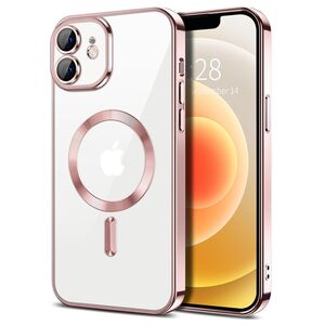Husa pentru iPhone 12 cu MagSafe si protectie pentru lentile anti-shock 1.5 mm - pink