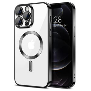 Husa pentru iPhone 12 Pro cu MagSafe si protectie pentru lentile anti-shock 1.5 mm - negru