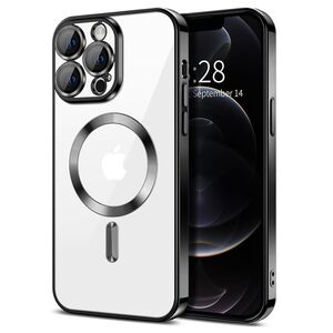 Husa pentru  iPhone 12 Pro cu MagSafe si protectie pentru lentile anti-shock 1.5 mm - negru