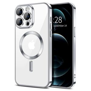Husa pentru iPhone 12 Pro cu MagSafe si protectie pentru lentile anti-shock 1.5 mm - silver