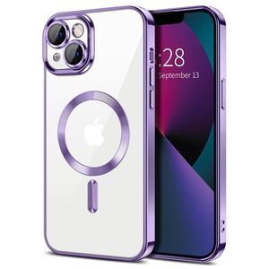 Husa pentru iPhone 13 cu MagSafe si protectie pentru lentile anti-shock 1.5 mm - light purple
