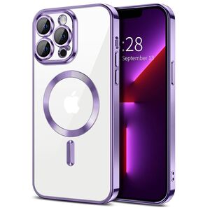 Husa pentru iPhone 13 Pro Max cu MagSafe si protectie pentru lentile anti-shock 1.5 mm - light purple