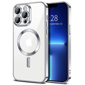 Husa pentru  iPhone 13 Pro Max cu MagSafe si protectie pentru lentile anti-shock 1.5 mm - argintiu