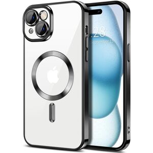 Husa pentru  iPhone 15 Plus cu MagSafe si protectie pentru lentile anti-shock 1.5 mm - negru