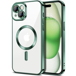 Husa pentru iPhone 15 Plus cu MagSafe si protectie pentru lentile anti-shock 1.5 mm - deep green