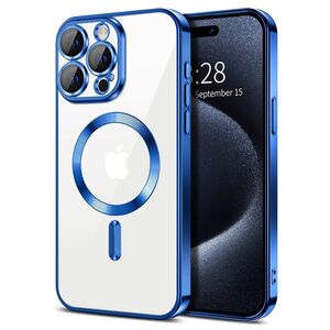 Husa pentru iPhone 15 Pro Max cu MagSafe si protectie pentru lentile anti-shock 1.5 mm - deep blue