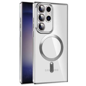 Husa pentru Samsung Galaxy S21 Ultra cu MagSafe si protectie pentru lentile anti-shock 1.5 mm - silver