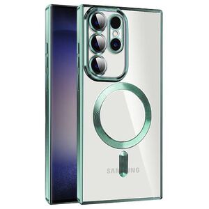 Husa pentru Samsung Galaxy S23 Ultra cu MagSafe si protectie pentru lentile anti-shock 1.5 mm - deep green