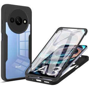 Pachet 360: Husa cu folie integrata pentru Xiaomi Redmi A3 Cover360 fata / spate - negru