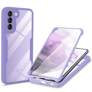 Pachet 360: Husa cu folie integrata pentru Samsung Galaxy S23 Cover360 fata / spate - mov