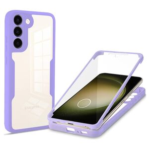 Pachet 360: Husa cu folie integrata pentru  Samsung Galaxy S23 Plus  Cover360 fata / spate - mov