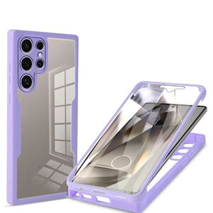 Pachet 360: Husa cu folie integrata pentru Samsung Galaxy S24 Ultra Cover360 fata / spate - mov