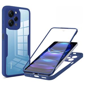 Pachet 360: Husa cu folie integrata pentru Xiaomi Redmi 12 Cover360 fata / spate - blue