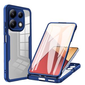 Pachet 360: Husa cu folie integrata pentru Xiaomi Redmi Note 13 4G Cover360 fata / spate - blue