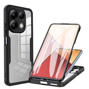 Pachet 360: Husa cu folie integrata pentru Xiaomi Redmi Note 13 5G Cover360 fata / spate - negru