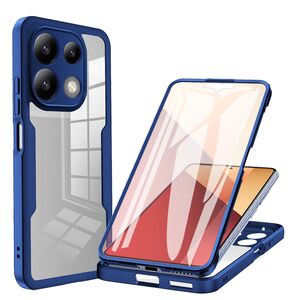 Pachet 360: Husa cu folie integrata pentru Xiaomi Redmi Note 13 5G Cover360 fata / spate - blue