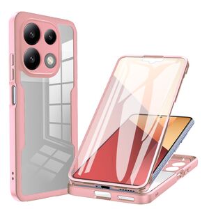 Pachet 360: Husa cu folie integrata pentru Xiaomi Redmi Note 13 5G Cover360 fata / spate - roz