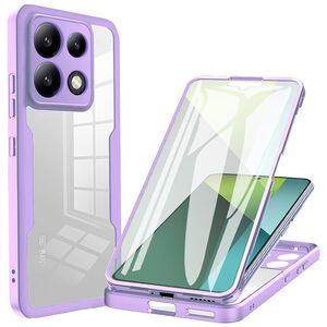 Pachet 360: Husa cu folie integrata pentru Xiaomi Redmi Note 13 Pro 5G Cover360 fata / spate - mov